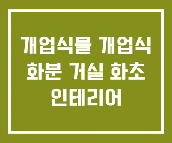 개업식물 개업식 화분 거실 화초 인테리어