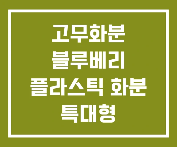 고무화분 블루베리 플라스틱 화분 특대형