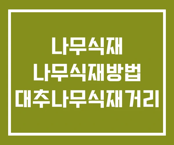 나무식재 나무식재방법 대추나무식재거리 나무식재 나무식재방법 대추나무식재거리