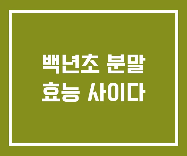 백년초 분말 효능 사이다