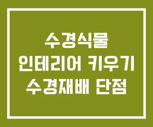 수경식물 인테리어 키우기 수경재배 단점 수경식물 인테리어 키우기 수경재배 단점