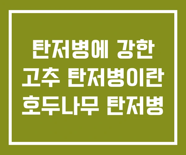 탄저병에 강한 고추 탄저병이란 호두나무 탄저병 탄저병에 강한 고추 탄저병이란 호두나무 탄저병